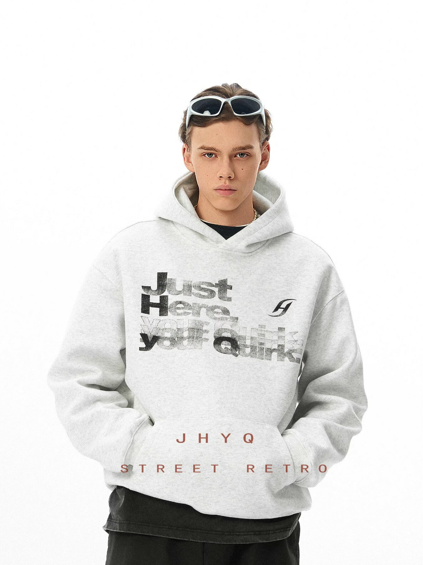 Excellent style2025年新作アメリカンヌヴェンテージ风ペニークプリムントフード付きスウェットメンズ飾ったりっかーぷルパーカ