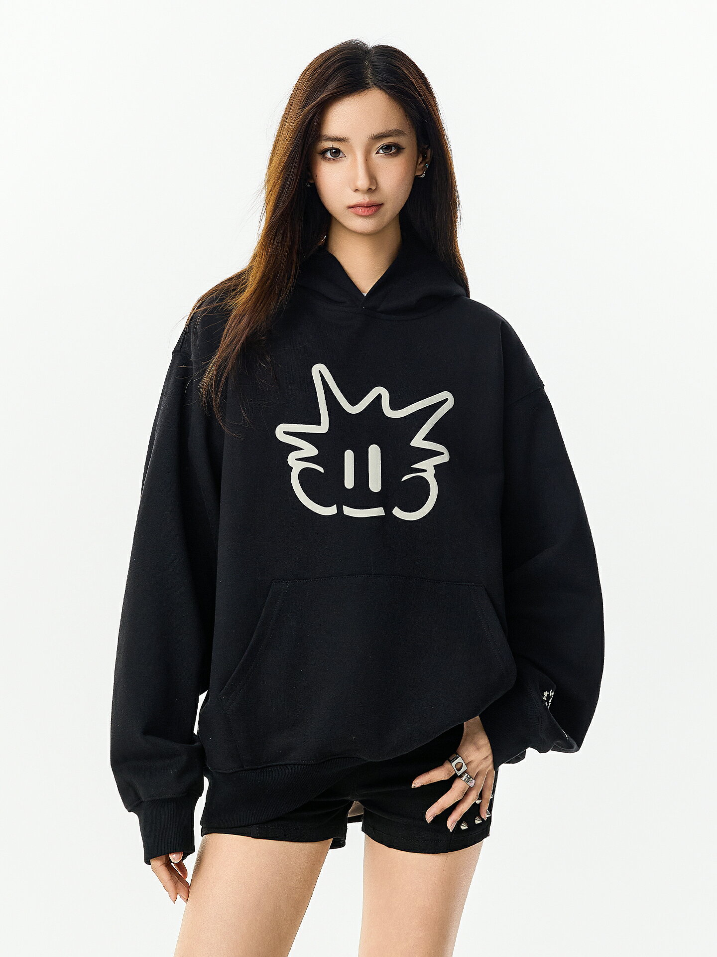 Excellentstyleパイナープルオーバーフード付きスウェットメンズ冬新作アメリカンハイスコアがゲットし..