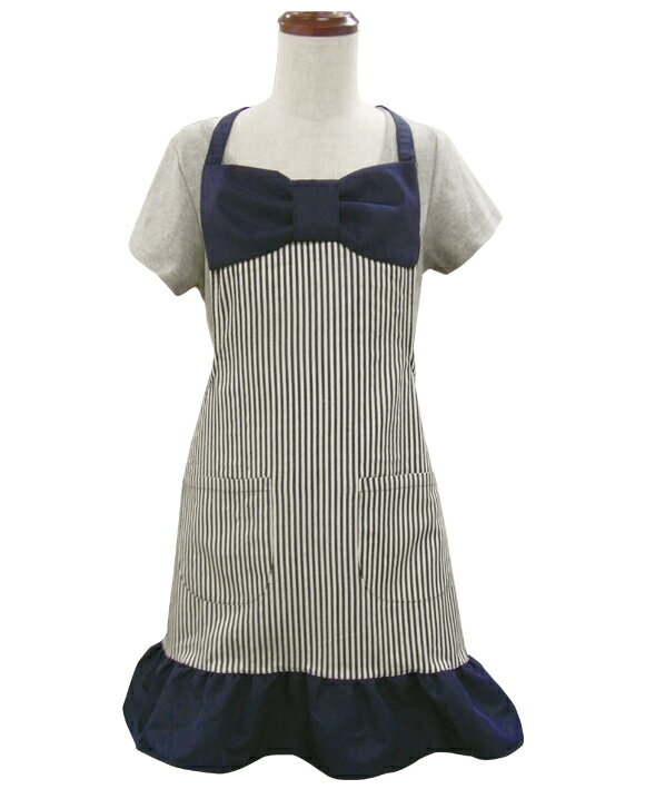 pinktrick（ピンクトリック）エプロンビッグリボン ネイビーレディース かわいい 保育士...