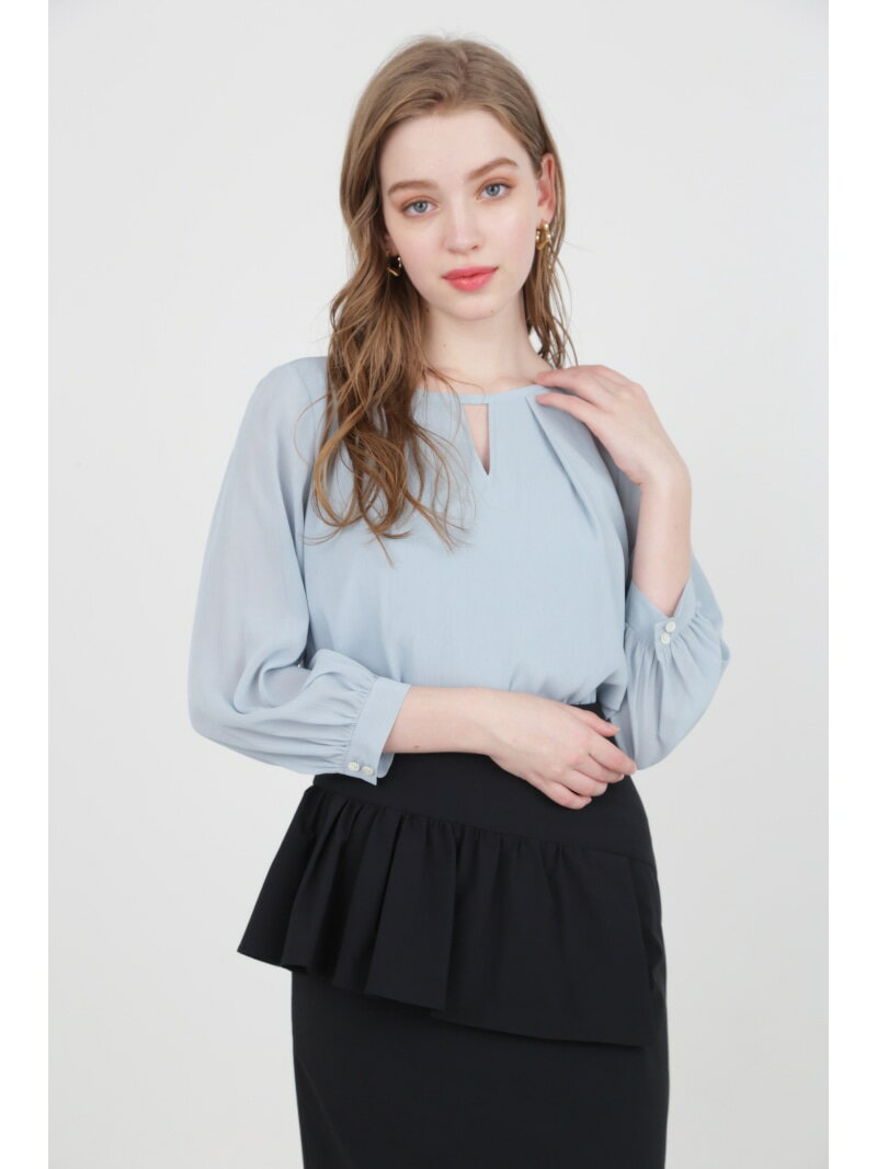 ◆タックスリットブラウス PINKY&DIANNE ピンキー アンド ダイアン トップス シャツ・ブラウス ブルー ブラック ホワイト【送料無料】[Rakuten Fashion]のサムネイル