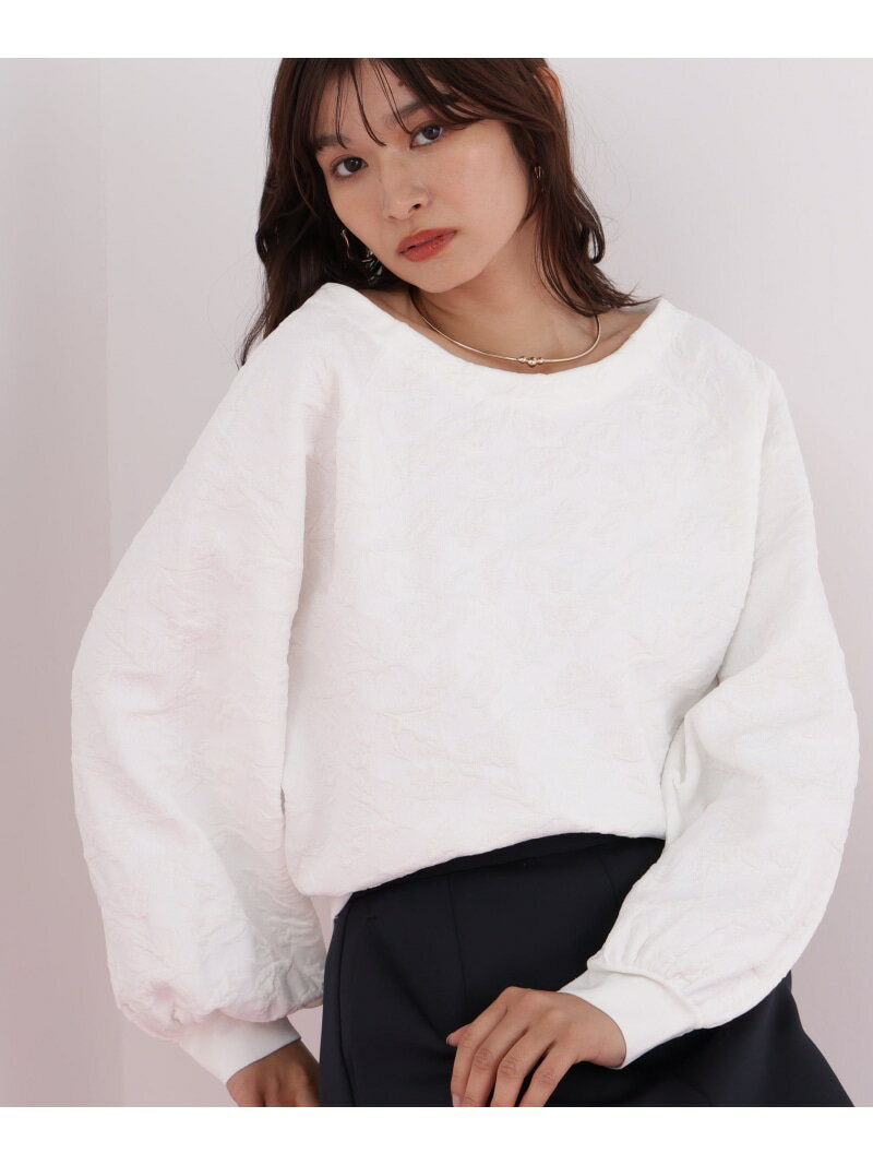 ニットジャガードVネックプルオーバー PINKY&DIANNE ピンキー アンド ダイアン トップス ニット ホワイト【先行予約】*【送料無料】[Rakuten Fashion]