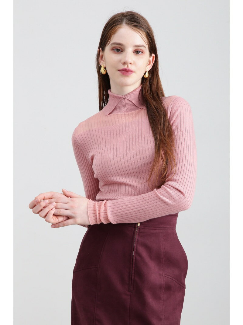 ◆スリットタートルネックニット PINKY&DIANNE ピンキー アンド ダイアン トップス ニット グレー ブラック ピンク【送料無料】[Rakuten Fashion]のサムネイル