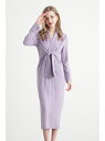【SALE/30%OFF】◆ウエストリボンジャージワンピース PINKY&DIANNE ピンキー アンド ダイアン ワンピース・ドレス ワンピース パープル ブ...