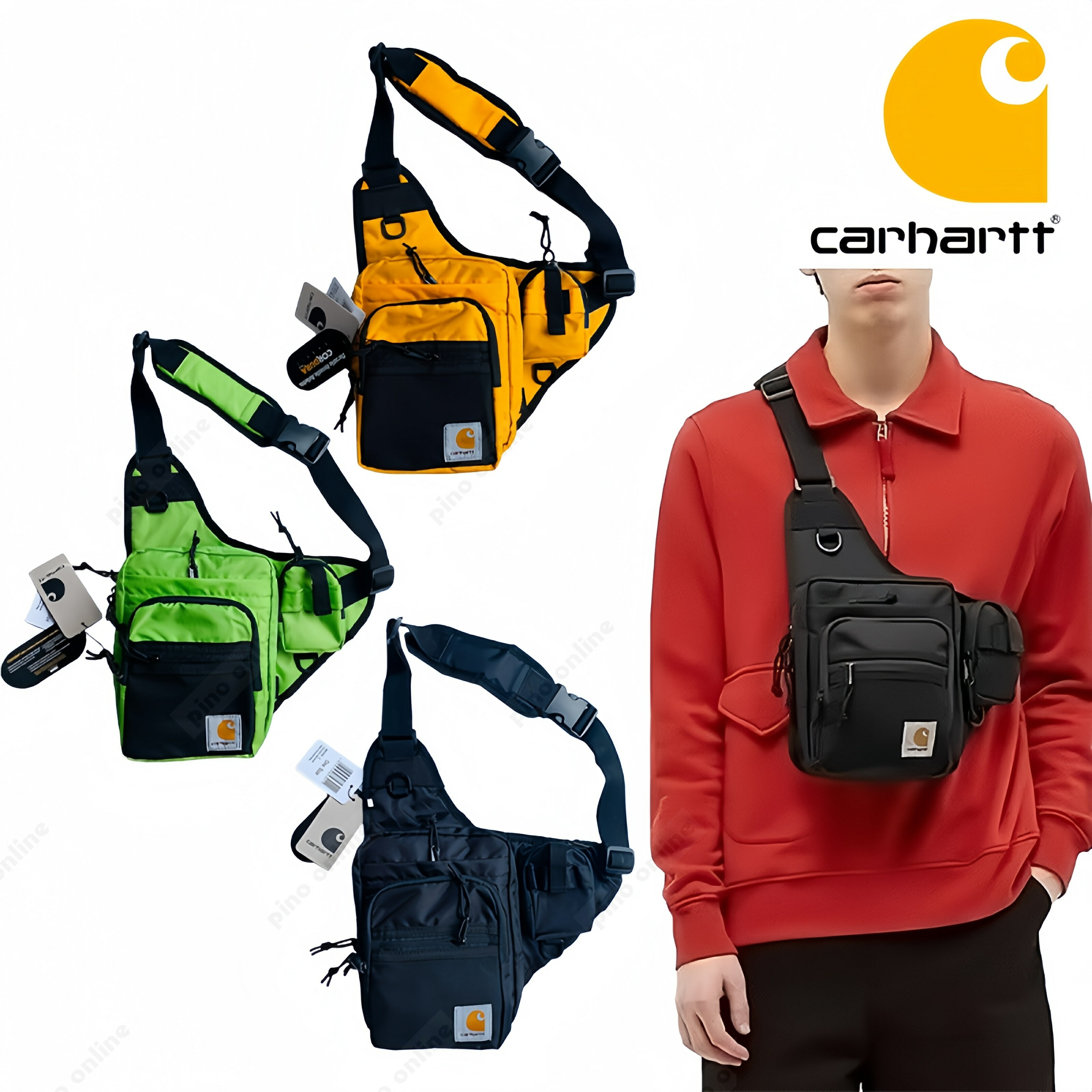 カーハート ウエストポーチ メンズ carhartt カーハート ウエストバッグ ショルダーバッグ Carhartt WIP メンズ レディース ブランド ボディバッグ 斜めがけ 正規品 新生活 ギフト 送料無料 軽量