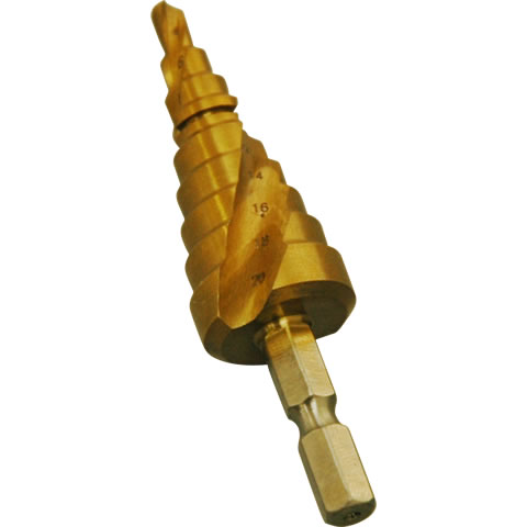 樂天商城 - チタンコーティング　スパイラルステップドリル9段（4〜20mm）Ti-2