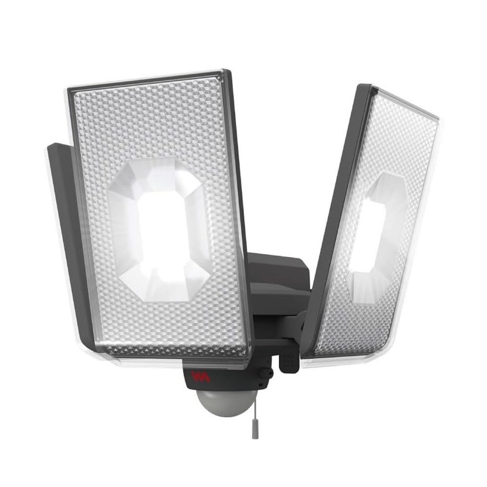 Rakuten - 人感センサーライト 屋外 防犯ライト ムサシ RITEX 12.5W×3灯 スライド型LEDセンサーライト（LED-AC3050） コンセント式 AC 玄関 ガレージ 照明 LED