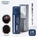 楽天ピノーレストア　楽天市場店ピノーレ ARUN＋ 3DSTYLE アルンプラス 3Dスタイル ボリュームアップヘアスプレー ブラック 160g 6本 セット 増毛スプレー カバースプレー ヘアカバー ハゲ隠し arun 汗に強い 頭皮 薄毛隠し 分け目カバー 生え際カバー 白髪カバー 分け目カバー 生え際カバー 白髪カバー