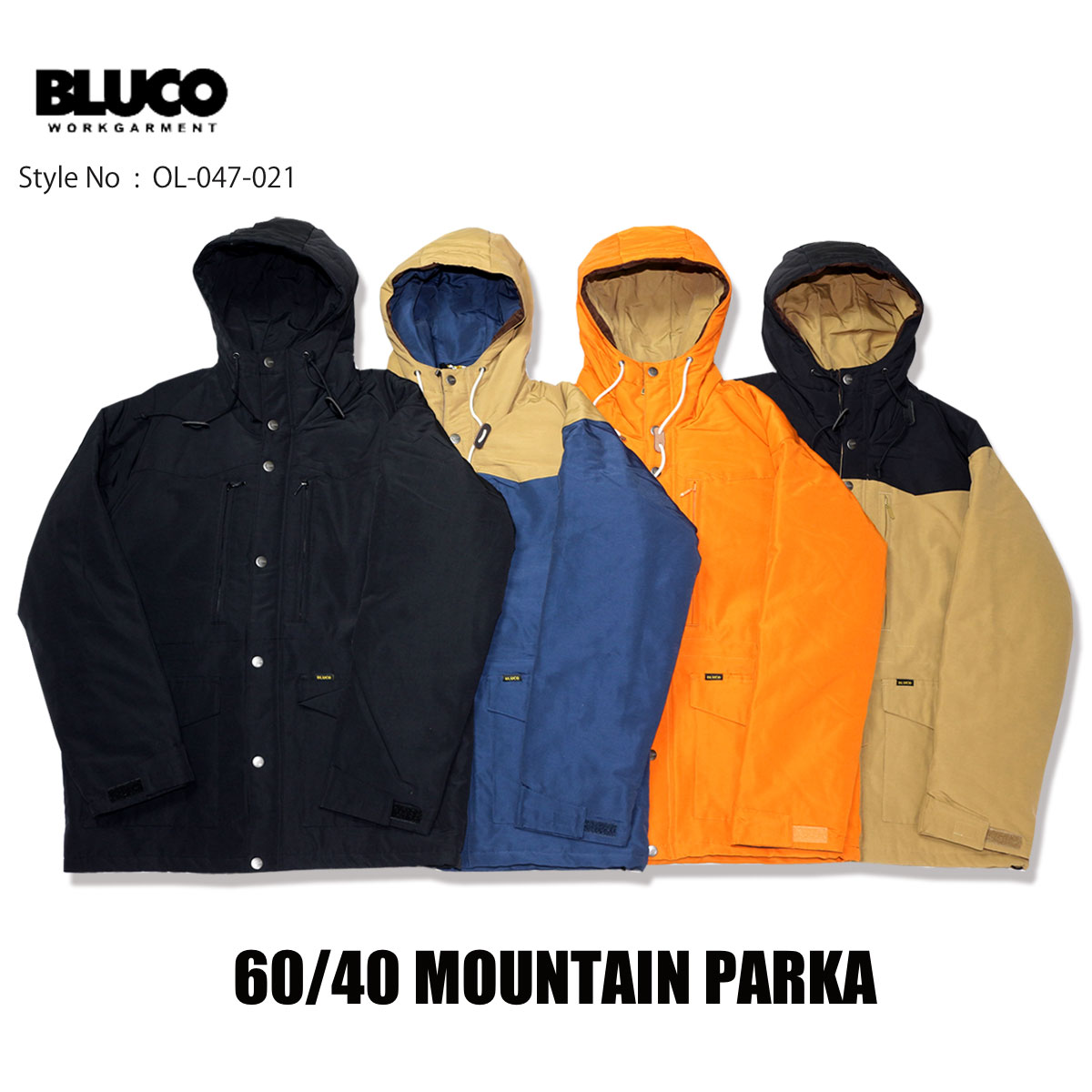 BLUCO(uR) 047-021 60/40 MOUNTAIN PARKA 4F(ubNElCr[xJ[LEIWEJ[LxubN)