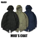 BLUCO(uR) OL-075-022 MOD'S COAT 3F(BLK/NVY/OLV)