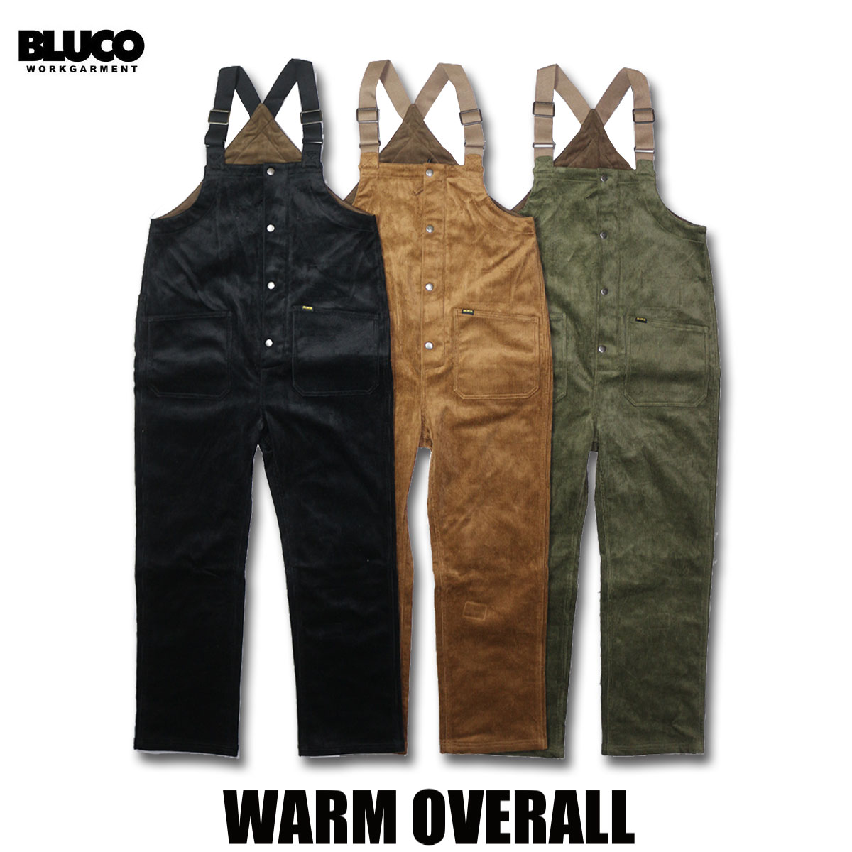 ☆送料無料☆BLUCO(ブルコ) OL-150W-022 WARM OVERALL 3色(BEG/BLK/OLV)