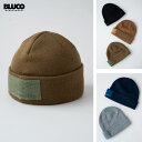 BLUCO(uR) OL-231-022 PATCH BEANIE 5F(BLK/GRY/KHK/NVY/OLV)