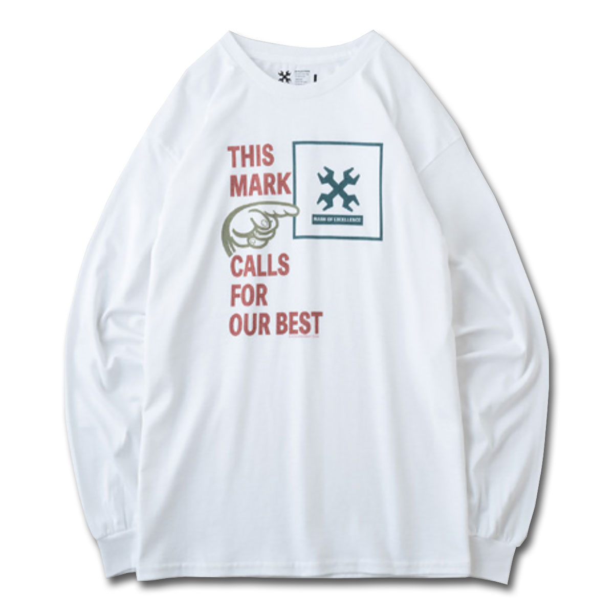 ☆送料無料セールプライス!! BLUCO(ブルコ) OL-1206 PRINT L/S TEE -The Mark- 3色(GLD/WHT/OLV)