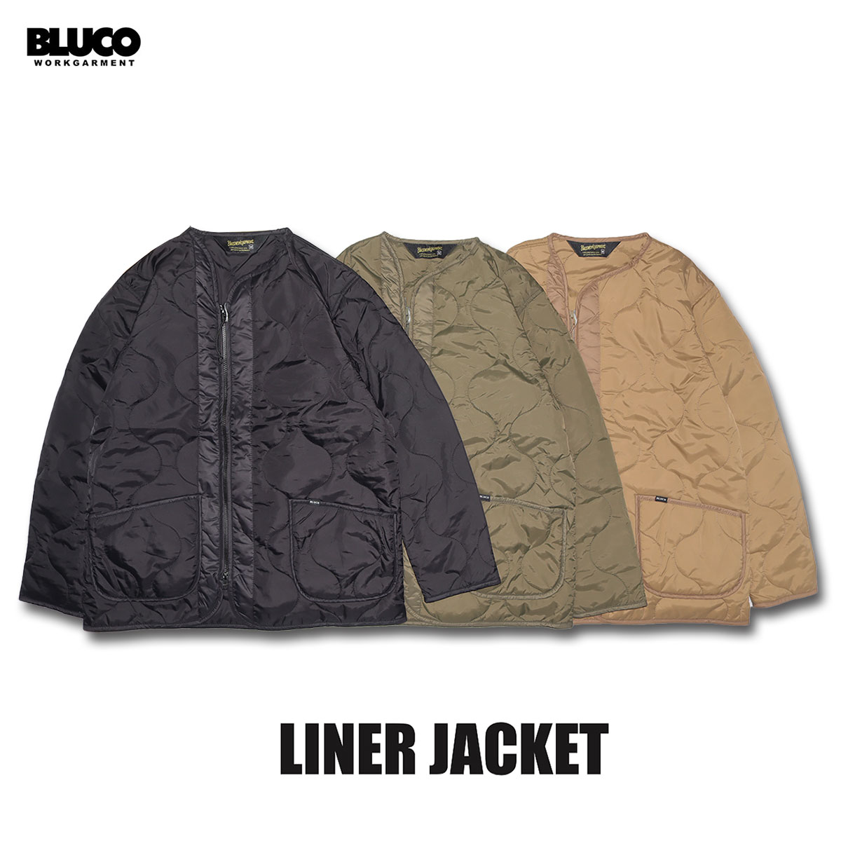 BLUCO(uR) OL-1371 LINER JACKET 3F(OLV/BLK/KHK)