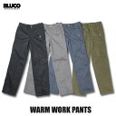 BLUCO(uR) OL-1034 WARM WORK PANTS 4F(BLK /L.GRY/A.BLU/OLV)