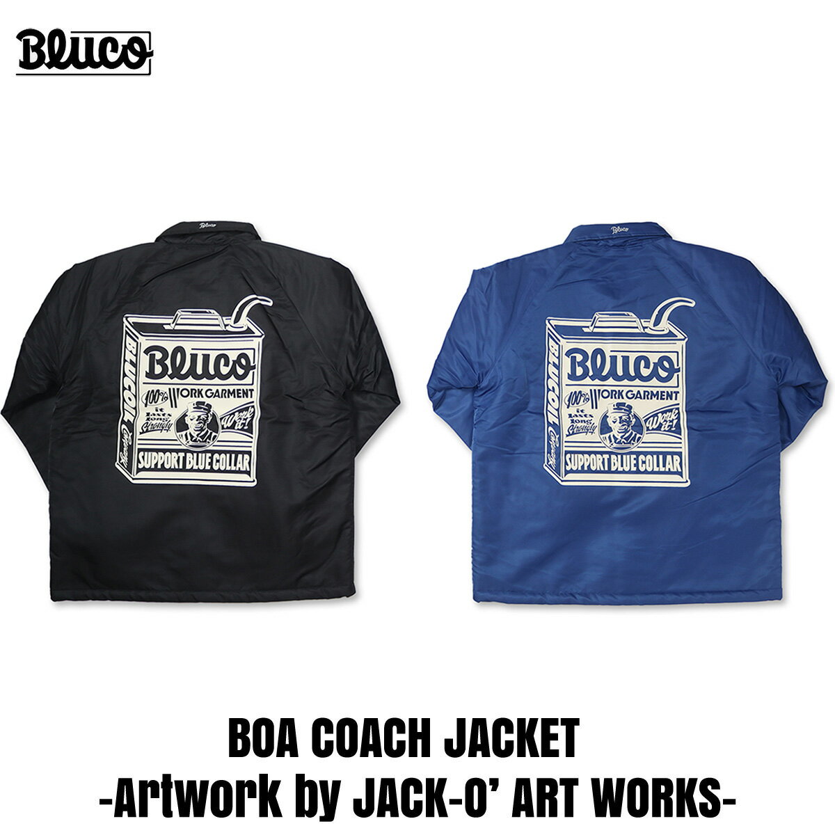 ☆送料無料サービス中!! BLUCO(ブルコ) OL-31-049 BOA COACH JACKET -Artwork by JACK-O’ ART WORKS- 2..