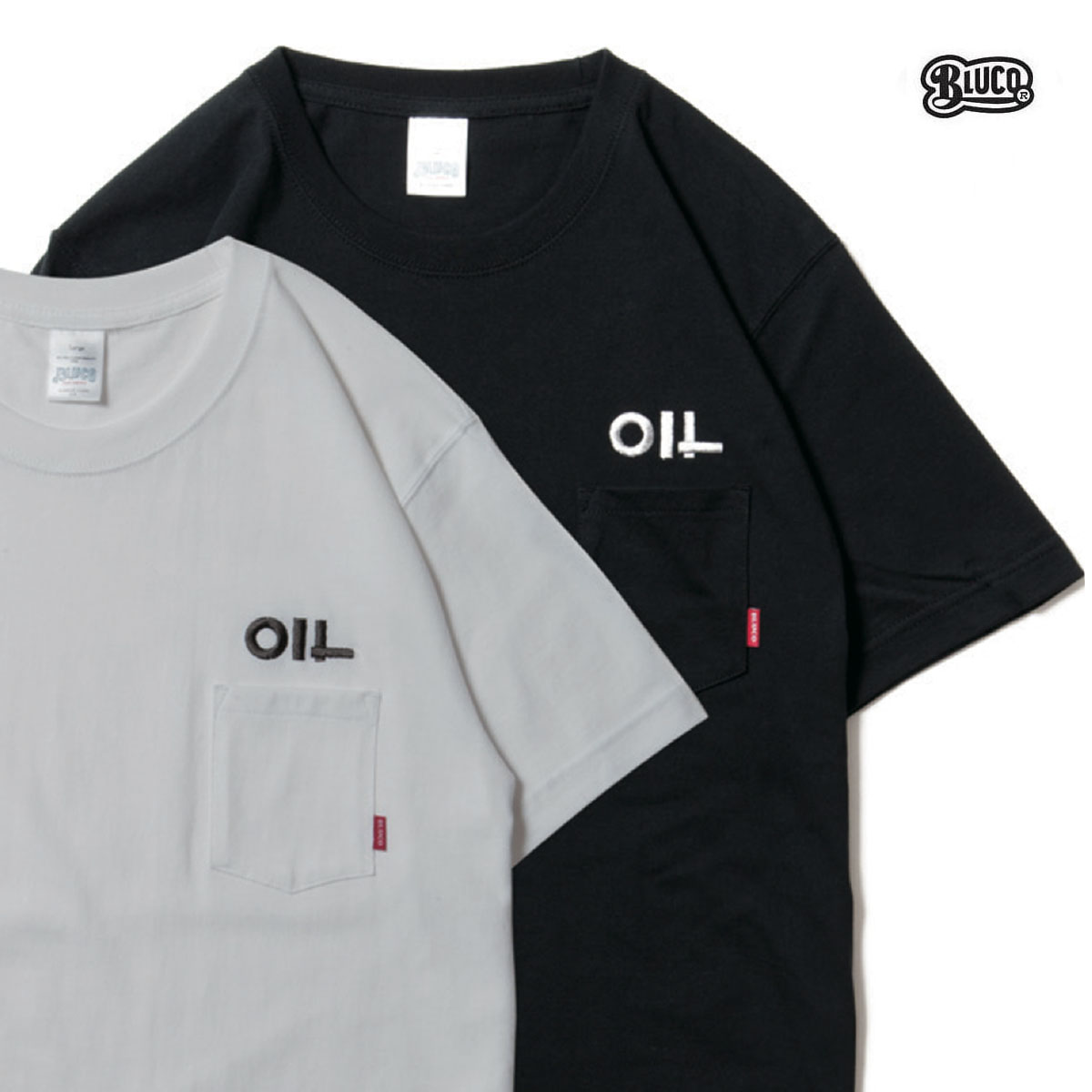 ☆送料無料☆BLUCO(ブルコ)OL-804-018 SUPER HEAVY WEIGHT TEE'S -OIL-全3色(ブラック・ホワイト・アッシュ)