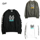 ☆送料無料☆EVILACT(イーブルアクト) WC BONE SWEAT SHIRTS (ブラック ホワイト オリーブ)