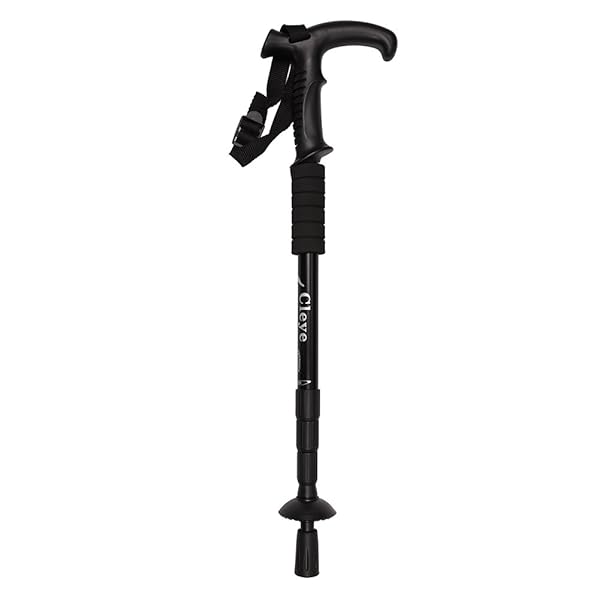 トレッキングポール おりたたみ トレッキングステッキ 登山杖 アンチショック機能付 高強度 軽量 ウォーキングポール ハイキング 登山 登山用品 キャップ コンパクト 旅行 雪山 アウトドア 遠足 ブラック