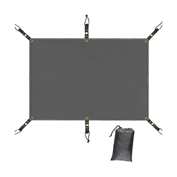 楽天ピオマーケットFarfly テントシート 防水加工 耐水圧3000mm グランドシート 厚手 アウトドア キャンプ 登山 ハトメつき 取付簡単 収納袋付き （M（220*180CM））