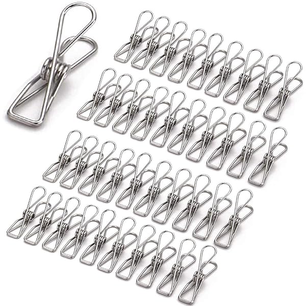 Konten 洗濯ばさみ ピンチ ステンレス 40個セット 室内 室外 クリップ 便利 頑丈 部屋干し サビにくい