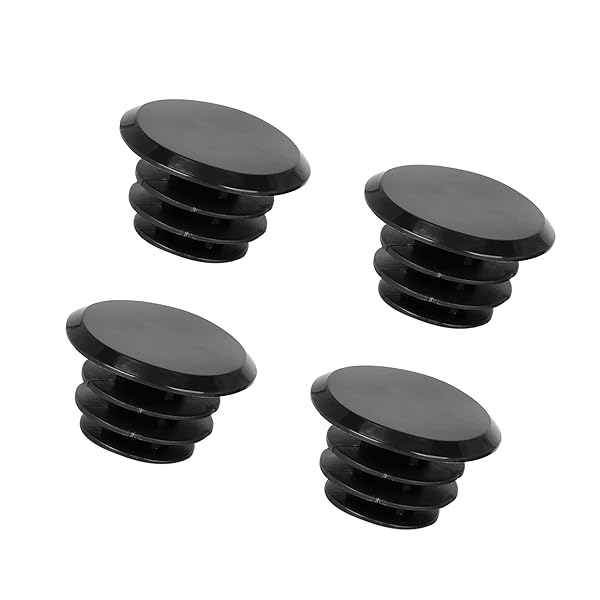 ACROPIX 自転車ハンドルバー プラスチックエンドプラグキャップ ロッキンググリップ ユニバーサル ブラ..