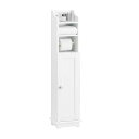 SoBuy トイレラック トイレ収納ラック トイレ収納 隙間収納 スリム 幅23×奥行き19.5×高さ100cm 省スペース 可動板 ブラシ収納 トイレットペーパーホルダー 収納棚 収納ラック コーナーラック (frg177-w/ホワイト)(3)
