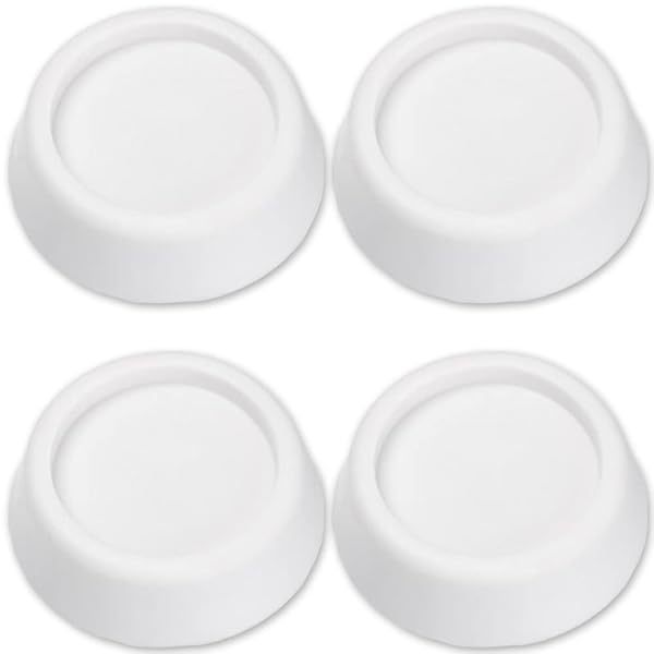 洗濯機防振パッド（ゴム/4枚入り/ホワイト）防振ゴムマット 防振パッド 洗濯機足防音パッド 家具マット 洗濯機・冷蔵庫・テーブル・ベッド・ソファー・食洗機用かさ上げ置き台 異音吸収 滑り止め 傷防止保護 高さ調節 簡単設置 安定性 耐荷重 高耐久