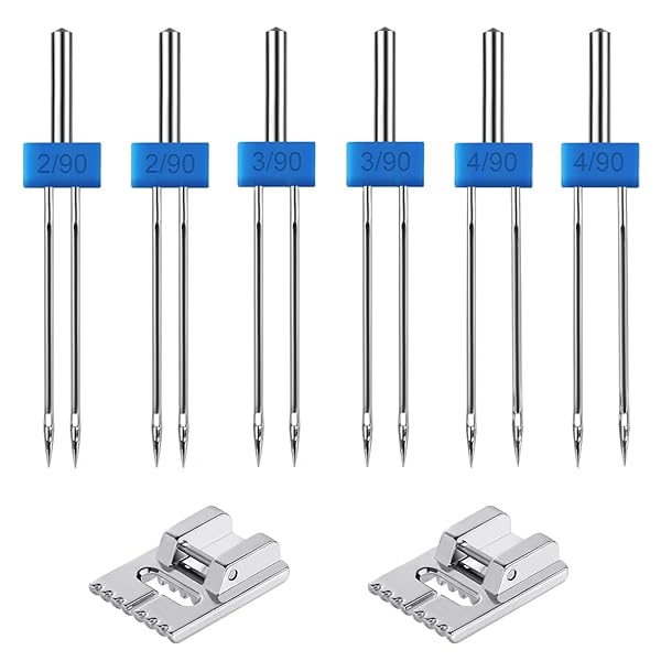 ADOFUN 家庭用多機能電動ミシン二本針 【2 セット】ミシン針 ミシン 押えフット ミシン押え 道具 キル..