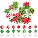 クリスマス デコパーツ 雪の結晶 100点セット 木製チップ クリスマス オーナメント クリスマス 飾り おしゃれ 可愛い スノーフレーク 装飾 小物 デコレー...