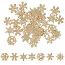クリスマス デコパーツ 雪の結晶 100点セット 木製チップ クリスマス オーナメント クリスマス 飾り おしゃれ 可愛い スノーフレーク 装飾 小物 デコレー...