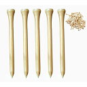 TSUCIA 100本セット ゴルフティー 竹製 ゴルフ用品 コンペ ロングティー ピン 83mm 木色