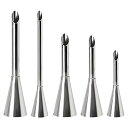 シュークリーム用 口金 5個セット 絞り口金 ステンレス 製菓用品 ベーキングツール シュークリーム 絞り口金 ドーナツ絞り口金 手作り ツール 小さいサイズ ...