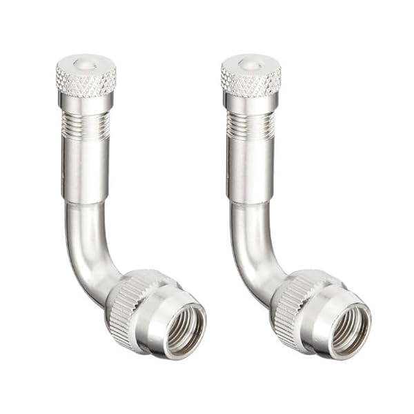 2個セット バイク用エアーバルブ 90°エクステンション L型 エアバルブ エアバルブ バイク 空気入れ エクステンションバルブ 車 タイヤ タイヤバルブ バイ...