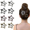 ヘアクリップ 星 8個セット ヘアピン 可愛い カラフル 五芒星 星型 パッチン留め おしゃれ スター ヘアアクセサリー 前髪 髪留め 髪飾り y2k メタル ...