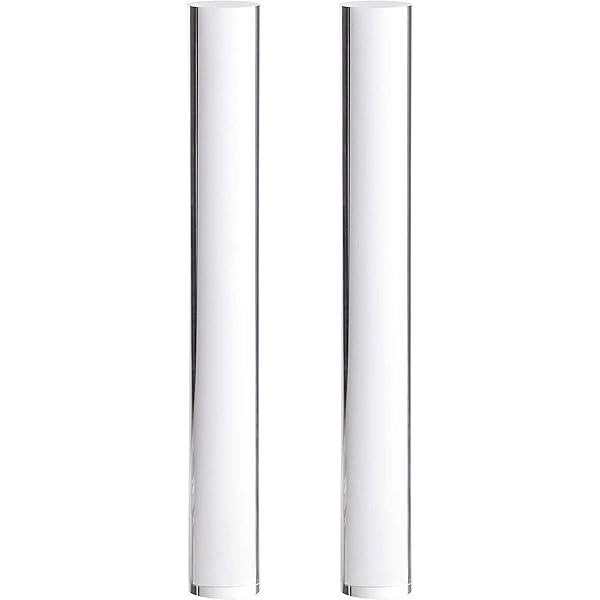 2本 粘土用 のし棒 アクリル製 陶芸 道具 クリア 麺棒 お菓子 パン うどん 餃子など適用