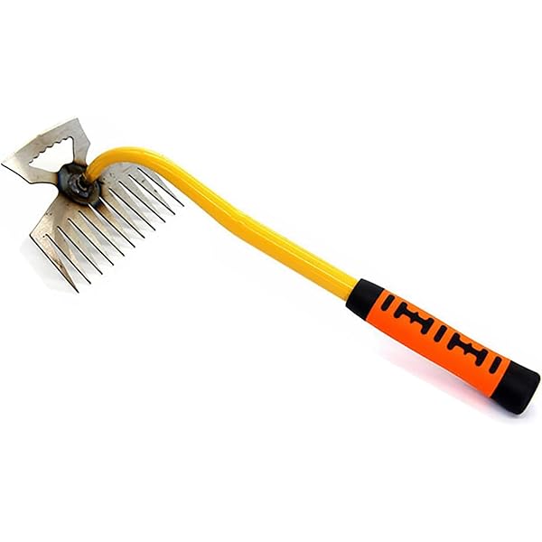 雑草ブラシ 草取り道具 ハンドヘルドタイプ ステンレス鋼製 長柄草取り器 手動効率除草ツール 庭園・園芸用(1個)