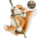 AAGWW ガーデニング 庭園 装飾 吊るし飾り 飾り物 工芸品 室内装飾(製品の内容:リスが登る吊り飾り1つです)