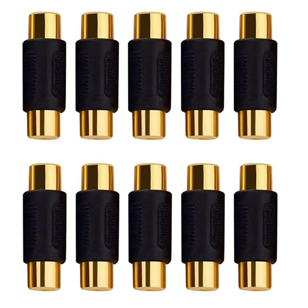 RCA 延長アダプタ 中継プラグ メスメス 中継 コネクタ プラグ 延長コネクタ カーステレオなど用 バック..