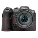 kinokoo EOS R7 ケース、キヤノン Canon EOS R7 カバー eos r7用 カバー eos r7 ボディケース 本革電池交換でき 三脚設置でき(2)