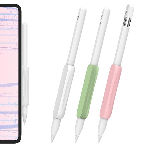 AHASTYLE Apple Pencil グリップ 疲れ軽減 滑り防止 柔らかな握り心地Apple Pencil Pro& Apple Pencil(USB-C)とApple Pencil 第 2 世代 対応 三つセット