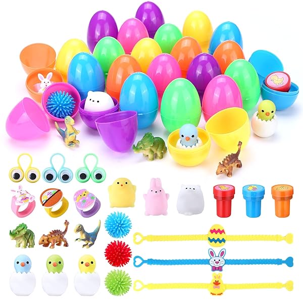 LIHAO イースター 景品 おもちゃ 48PCSイースターエッグ スタンプ 消しゴム 指輪 スブレスレット 縁日 お祭り 景品 子供 プレゼント ギフト 可愛い文房具 イースターグッズのサムネイル
