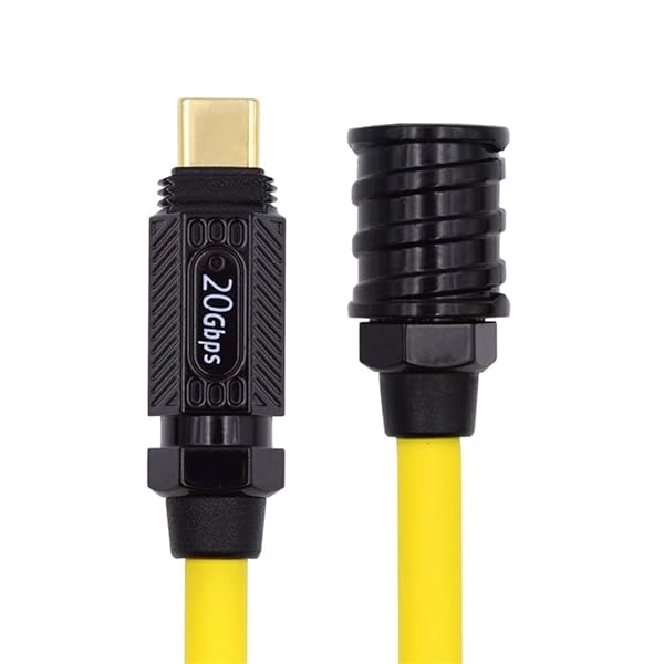 xiwai ハイフレックス ウルトラソフト 140W 20Gbps 8K USB-C USB4 ケーブル Type-C オス - メス延長ケーブル 電源&データ ゲームキーボードマウス用 1m/3.3フィート