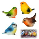 TVETE ミニ置物 ミニチュア鳥 ガーデニングオーナメント 鳥の置物 マイクロ風景飾り おしゃれトリの置物 庭 オブジェ ガーデニング用品置物 樹脂製 飾り【...
