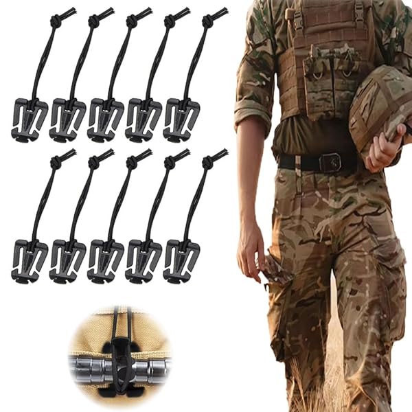 [GLOWZEN] バックル クリップ ウェブドミネーター 10個セット ベルト調整 ウェビング固定 バックパック..