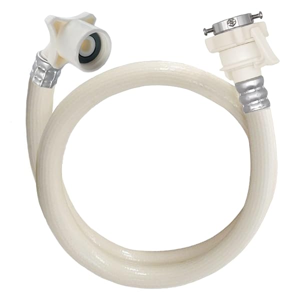 自動洗濯機給水ホース 0.8m 自動洗濯機用 給水ホース 洗濯機給水ホース 元口付き 給水ホース 全自動洗濯機用給水ホース 洗濯機用ホース 水漏れ防止 ワンタッチ接続 汎用 抜け防止 取付簡単 Anboli (0.8m)