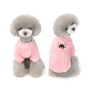 AmzBarley 犬服 秋冬 シャツ 無地 フリース もこもこ 柔らかい ふわふわ 暖かい 防寒 保温 小型犬 中型犬 猫 犬 服 ラウンドネック 肌触りよい 動物柄 ルームウェア 部屋着 お出かけ 散歩 抜け毛対策 ペット服 伸縮性 動きやすい