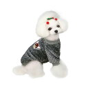AmzBarley 犬服 秋冬 シャツ 無地 フリース もこもこ 柔らかい ふわふわ 暖かい 防寒 保温 小型犬 中型犬 猫 犬 服 ラウンドネック 肌触りよい 動物柄 ルームウェア 部屋着 お出かけ 散歩 抜け毛対策 ペット服 伸縮性 動きやすい