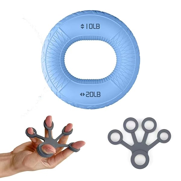 MEGVOYA ハンドグリップ 握力 筋力トレ 硬さレベル5種類セット トレーニング 握力グリップ フィンガーグリップ 手指 エクササイズ リハビリ 高齢者 指...