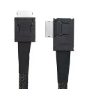 xiwai 左角度 90度コネクタ デュアルシールド OcuLink PCIe 4.0 PCI-Express SFF-8611 4i オス - SFF-8611 オス データアクティブケーブル 外部 eGPU SSD 用 50cm(2)