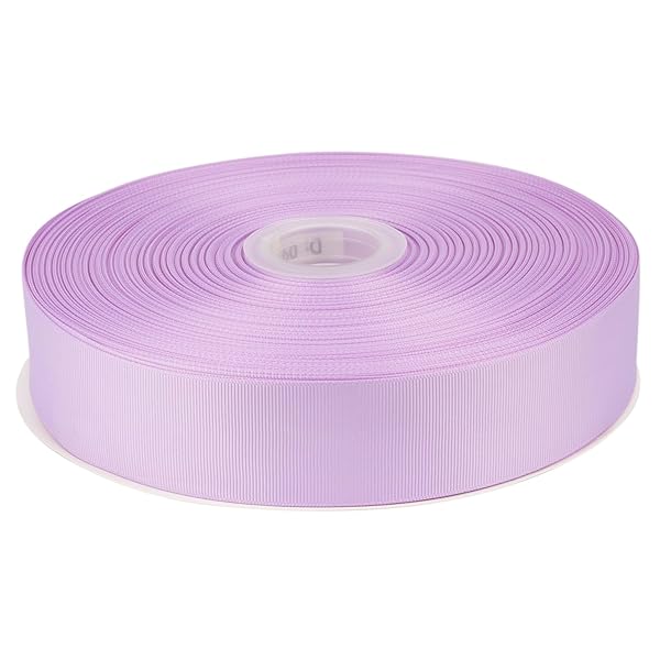 【Tekdeere】幅 38mmソリッドライトオーキッドグログランリボン、ギフトラッピング、裁縫、ヘアアクセサリー、結婚式の装飾に最適 - 91メートル/巻